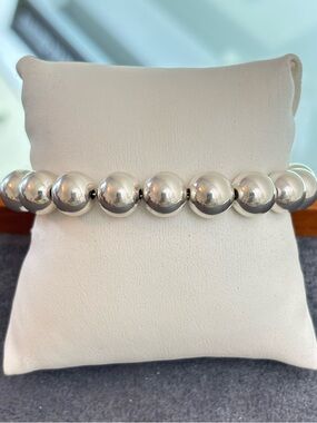 Tiffany & Co. Sterling silver 10mm Bead Ball Bracelet 6-6.5"